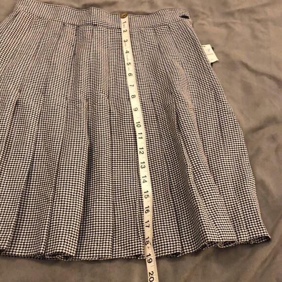 Jay Peters Vintage Pleated Skirt Houndstooth Check Schoolgirl Woman Size 8 - Picture 8 of 8